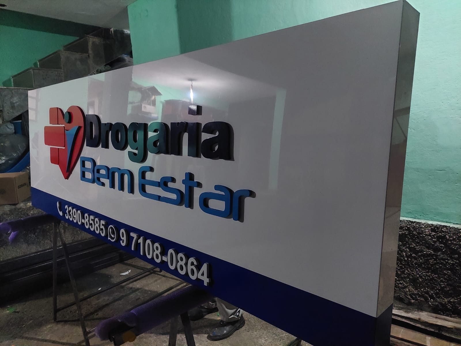 Placas em ACM com Letreiros em PVC Expandido instalado pela EMPLACK BH